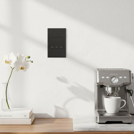 GRAPHITE 3 LEVER LIGHT SWITCH