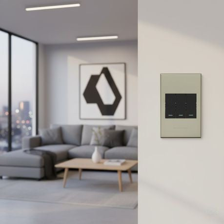 GRAPHITE AND TITANIUM 3 LEVER LIGHT SWITCH