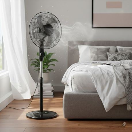 BLACK RECHARGEABLE FLOOR FAN