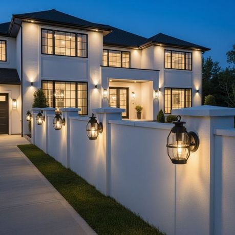 IP44 BLACK OUTDOOR WALL LIGHT FITTING
