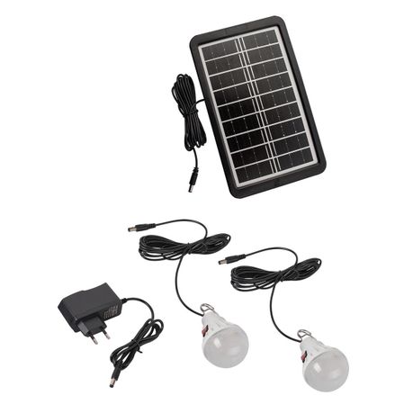 BLACK 3 SPEED SOLAR CHARGED DESK FAN