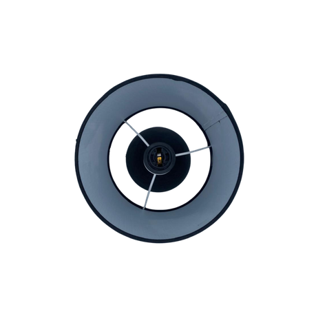 BLACK ROUND BEDSIDE LAMP