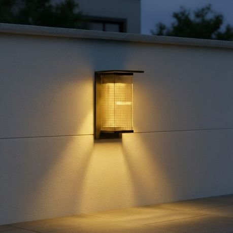 IP54 15W BLACK OUTDOOR WALL LIGHT FITTING WITH 3CCT LED
