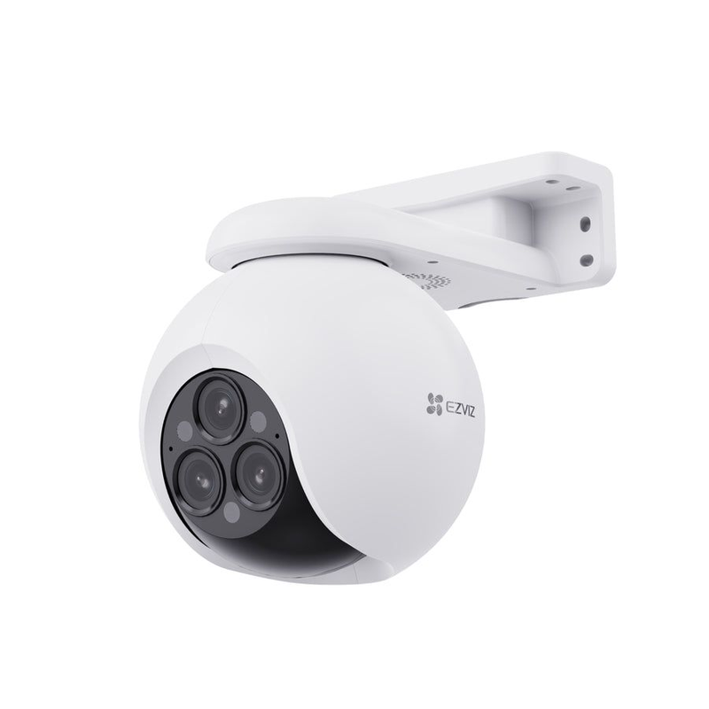 White security camera with EZVIZ logo on a white background