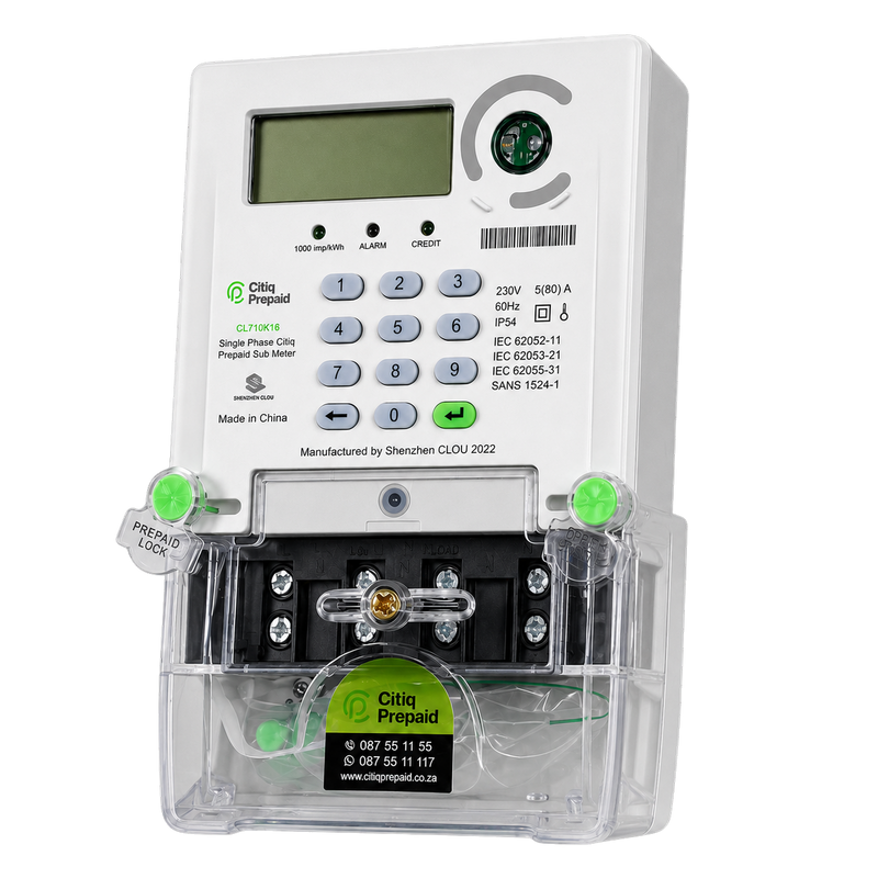 CITIQ PREPAID SUB-METER CL710K16 ANGLED VIEW