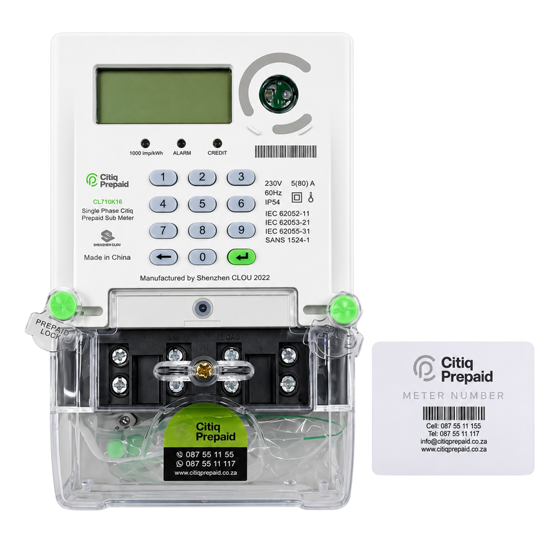 CITIQ PREPAID SUB-METER CL710K16 - FRONT FACING IMAGE