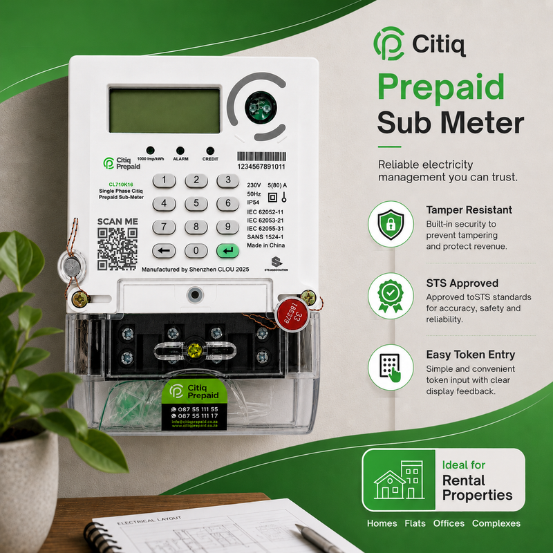 CITIQ PREPAID SUB-METER CL710K16 LIFESTYLE WITH SPECIFICATIONS