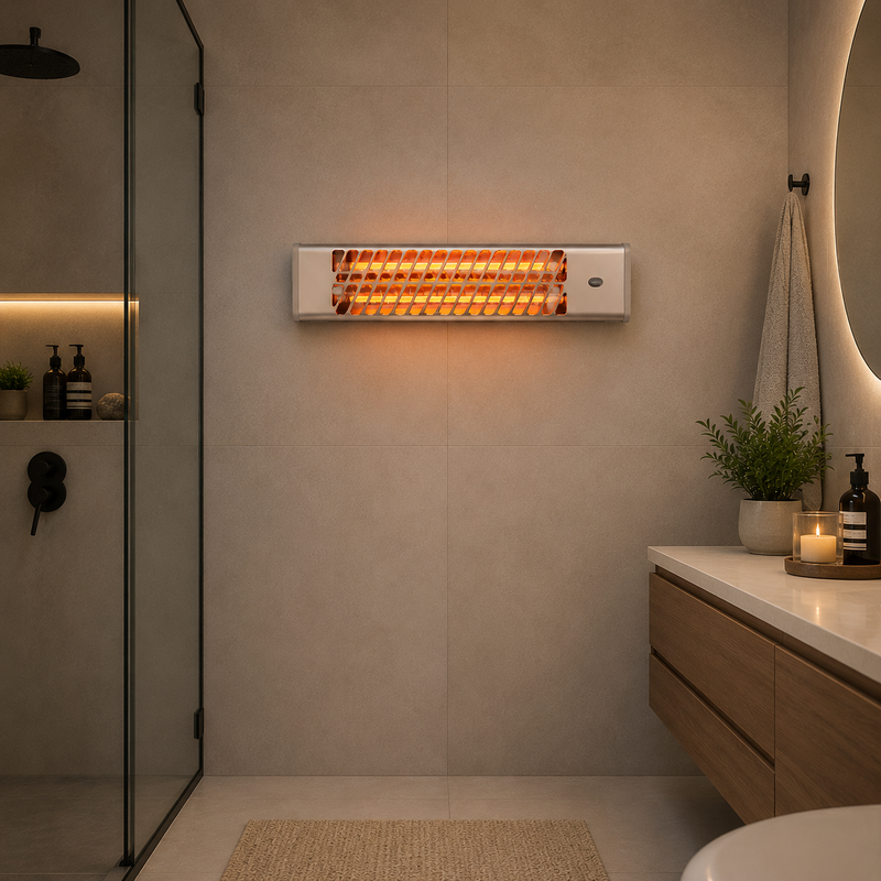 RADIANT 1200W 2 BAR QUARTZ BATHROOM HEATER