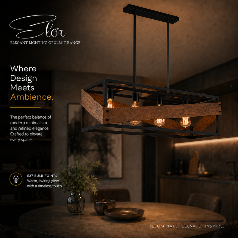 ELOR 5 LIGHT MODERN RETRO CAGE PENDANT