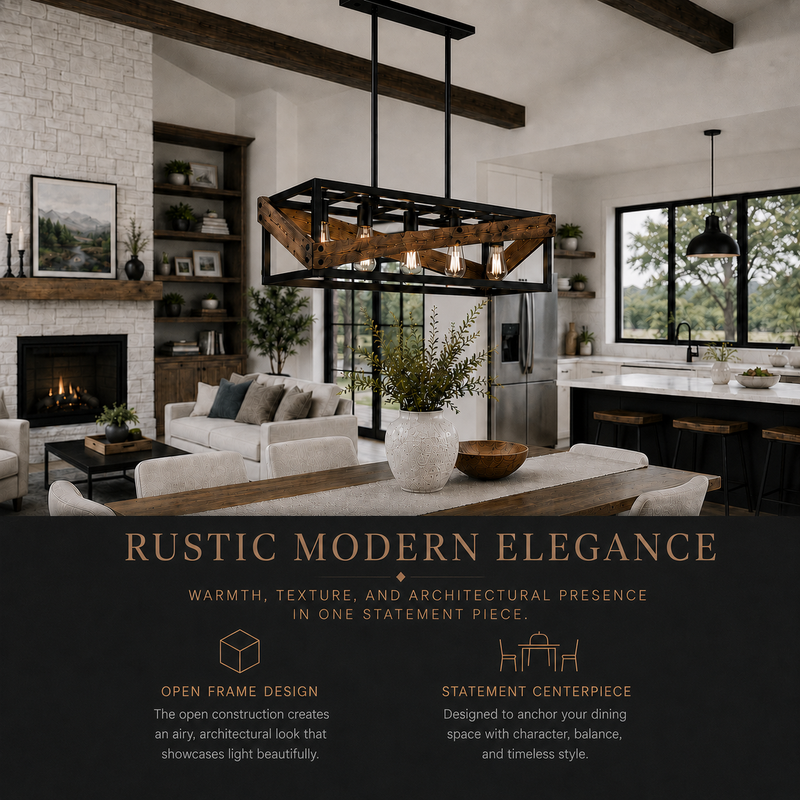 ELOR 5 LIGHT MODERN RETRO CAGE PENDANT
