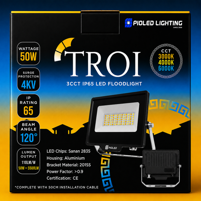 PIOLED 50W 3CCT TROI FLOODLIGHT