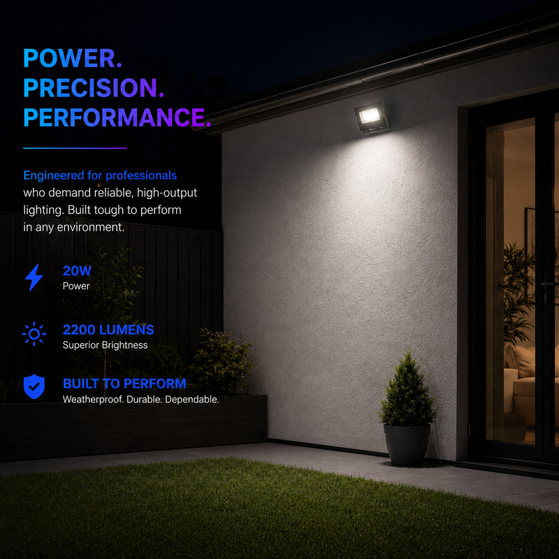 Pioled 20w 3cct Troi floodlight Lifestyle