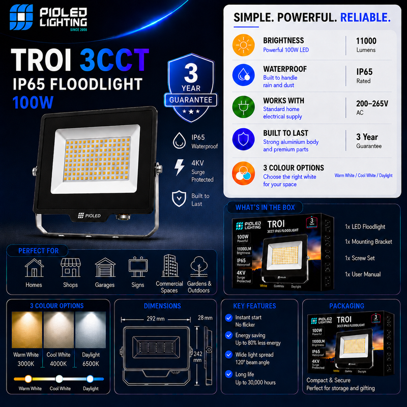 100w Pioled led troi floodlight