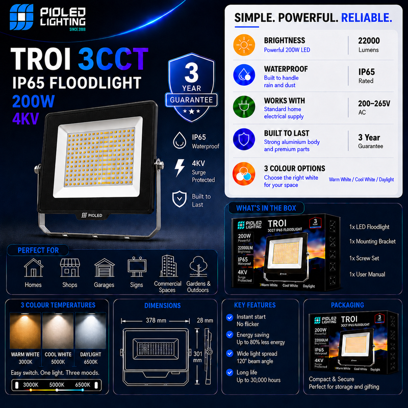 200w pioled troi floodlight