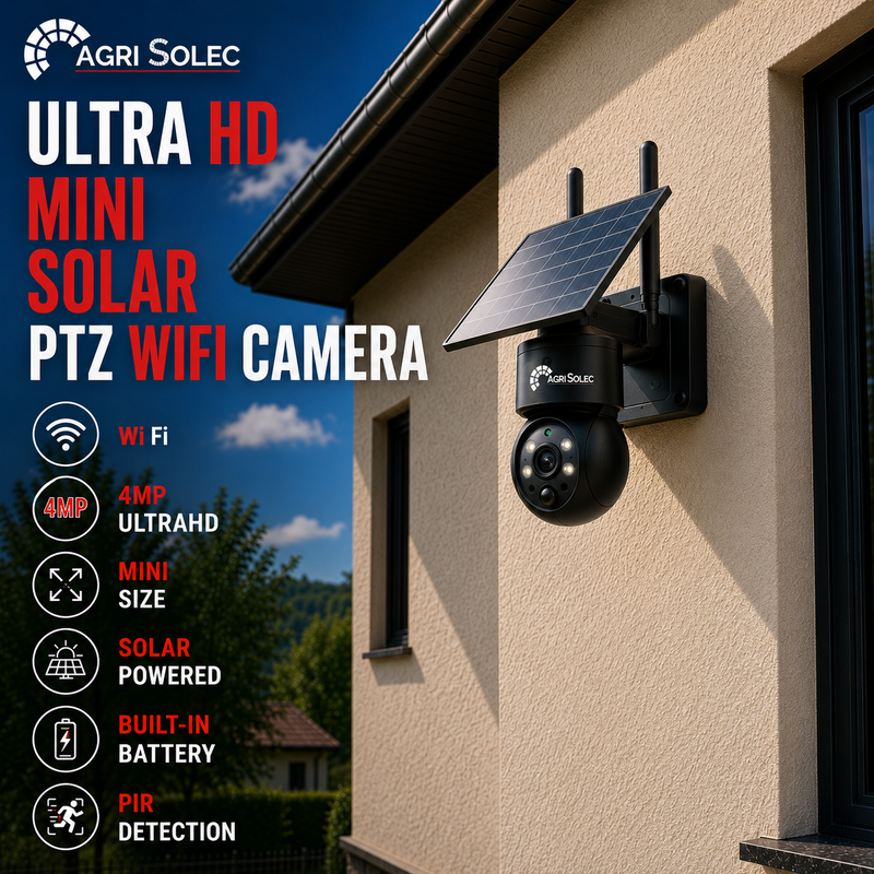 ULTRA HD MINI SOLAR PTZ WIFI CAMERA