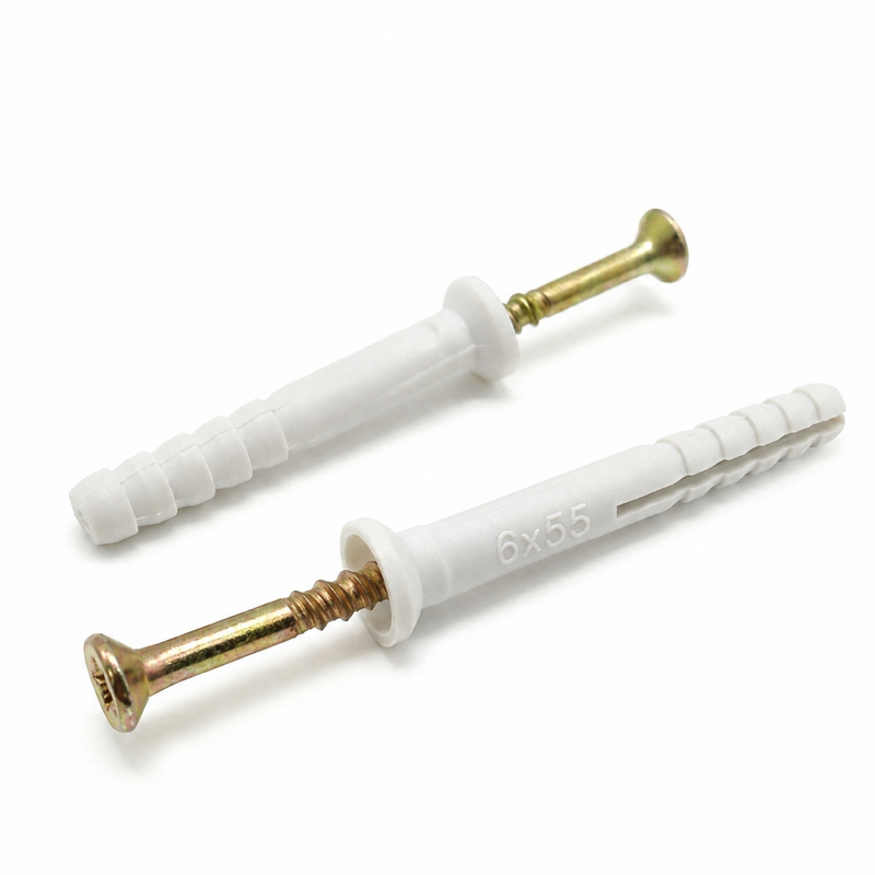6X55 Fischer plugs side by side