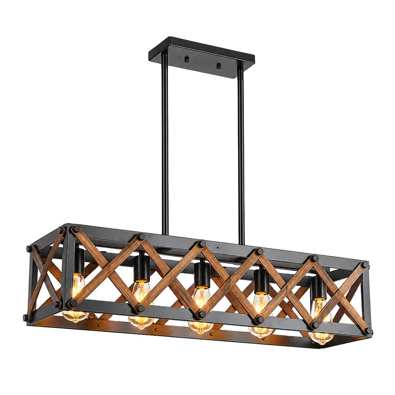 ELOR 5 LIGHT MODERN RETRO CAGE PENDANT