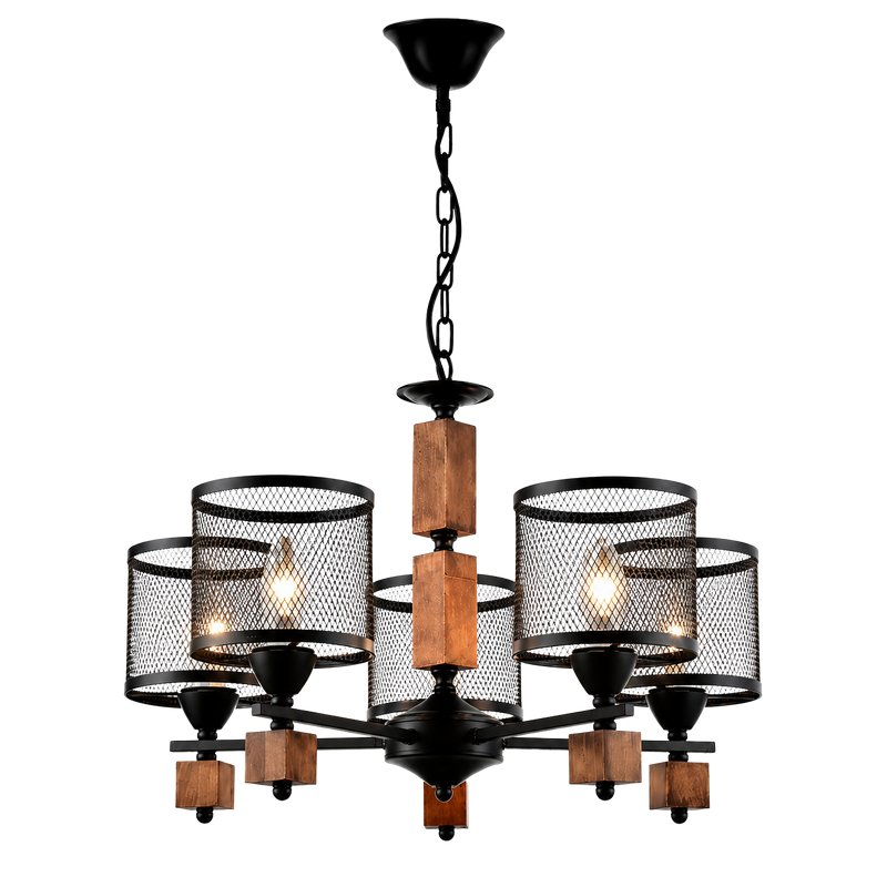 ELOR 5 LIGHT MODERN RETRO CHANDELIER