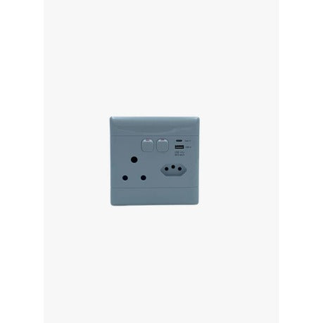 TYPE-C AND USB FAST CHARGE WALL SOCKET