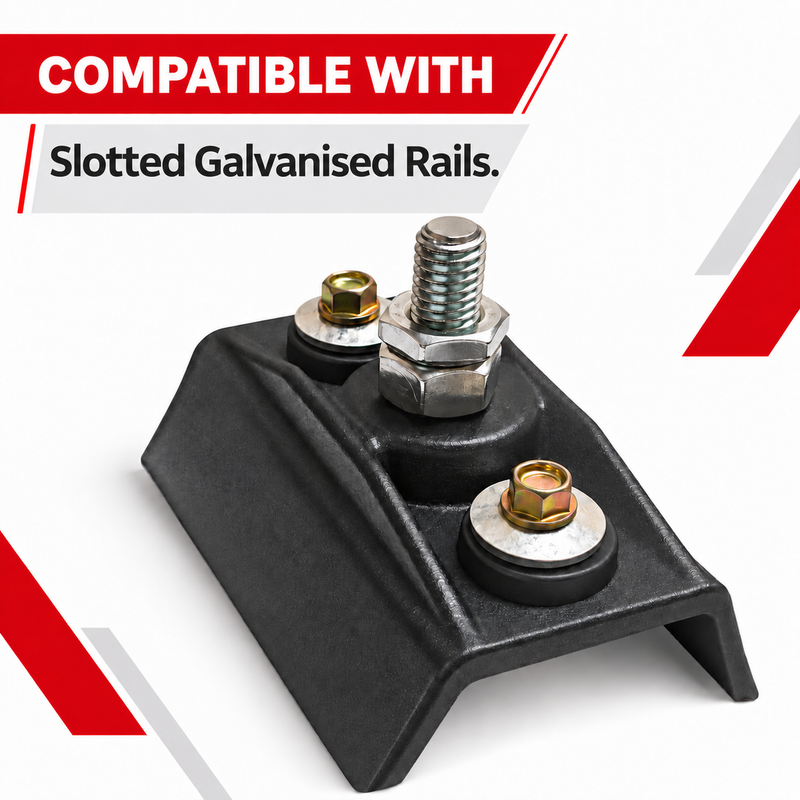 SOLAR IBR ROOF BRACKET E/A Heavy-duty solar panel mounting bracket compatible with slotted galvanised rails