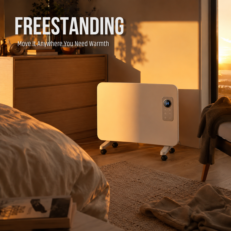 RADIANT 1500W CONVECTION FREESTANDING PANEL HEATER LIFESYLE