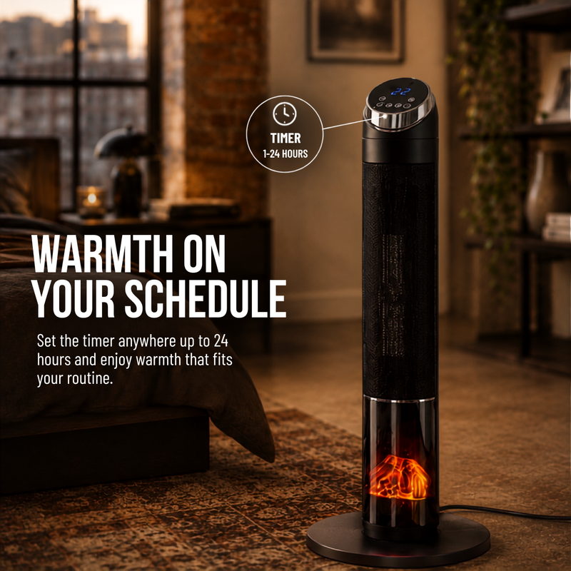 RADIANT 2000W TOWER PTC HEATER TIMER FEATURE RHE21